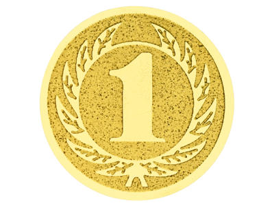 Aktivitetsemblem Tal 1 - 25 mm