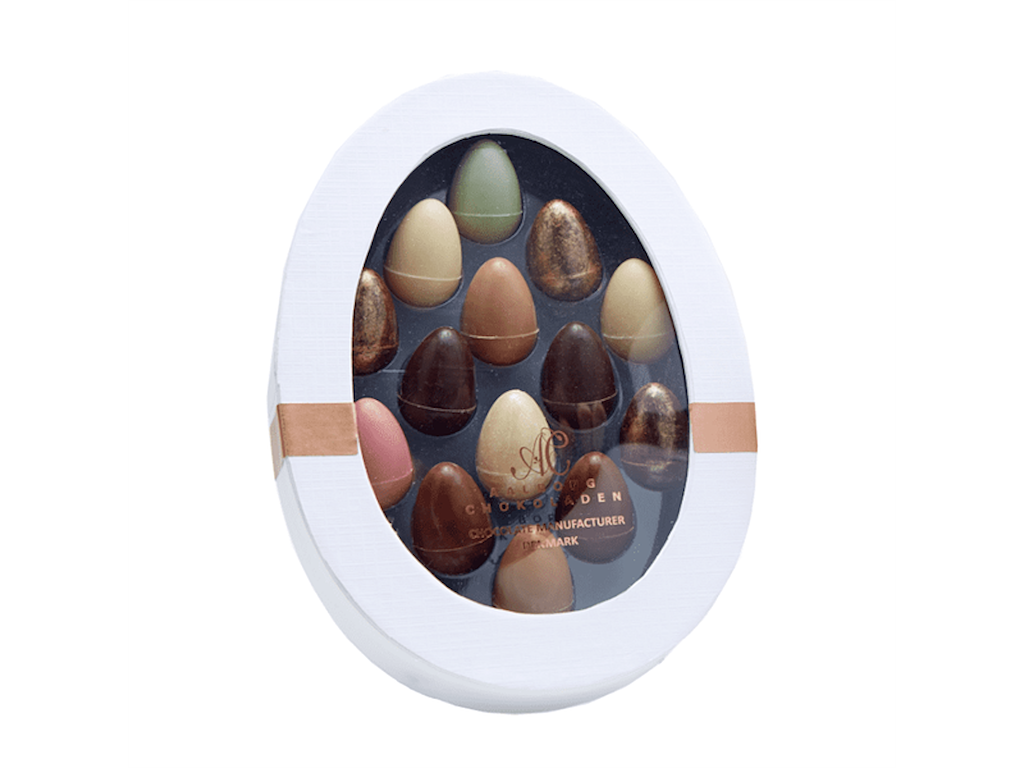 Påskeæske 14 stk. små vagtelæg ca. 140 g.