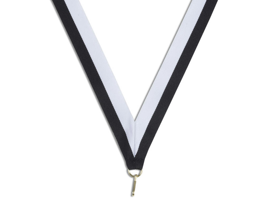 Medaljebånd - sort/hvid