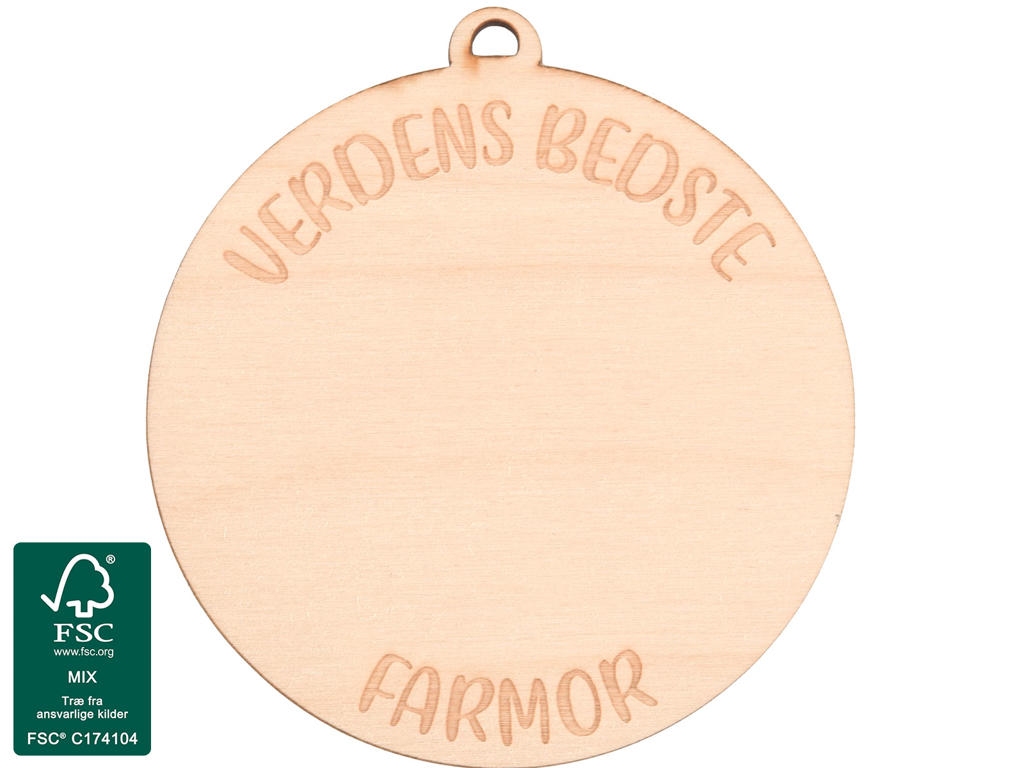 Tegn-selv Medalje Verdens Bedste Farmor
