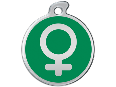 Hundetegn Kvindetegn mellem grøn