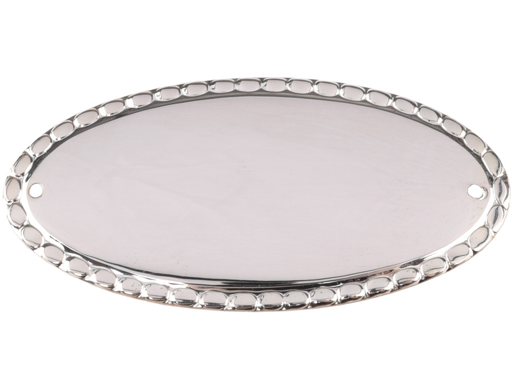 Faneplade-  Oval med mønster