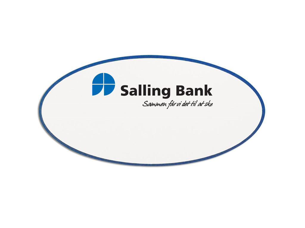 Hvid Plast m. Blå Bagside, 35x70