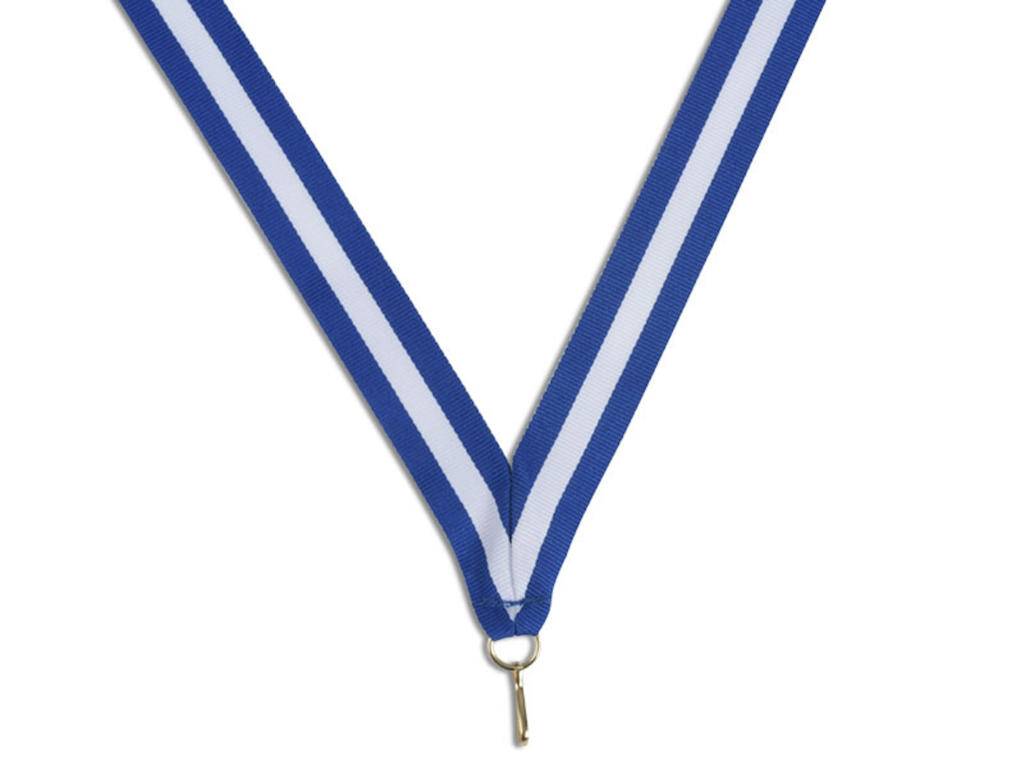Medaljebånd - blå/hvid/blå