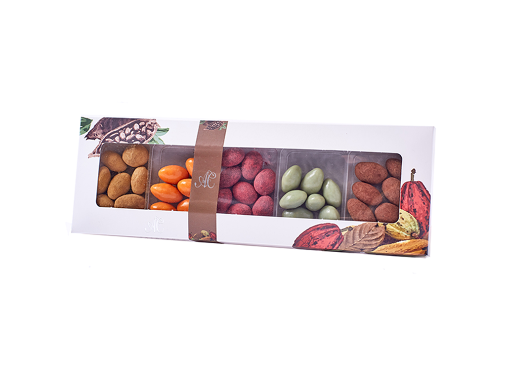 Æske med 5 Mandel Drageé Produkter 