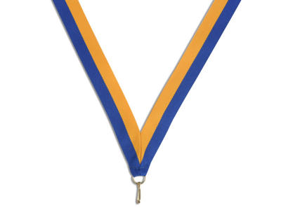 Medaljebånd  - gul/blå