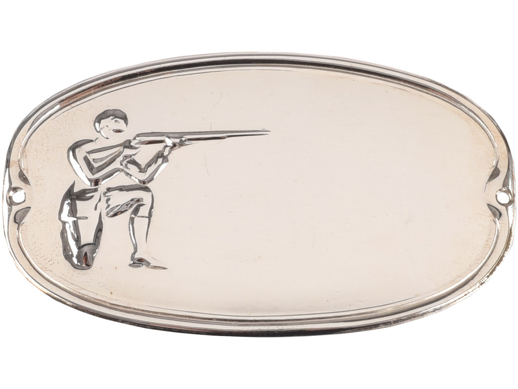 Faneplade med skytte motiv