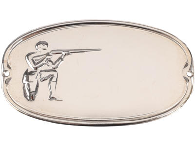 Faneplade med skytte motiv