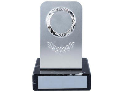 Alustatuette m. marmor - Sølv