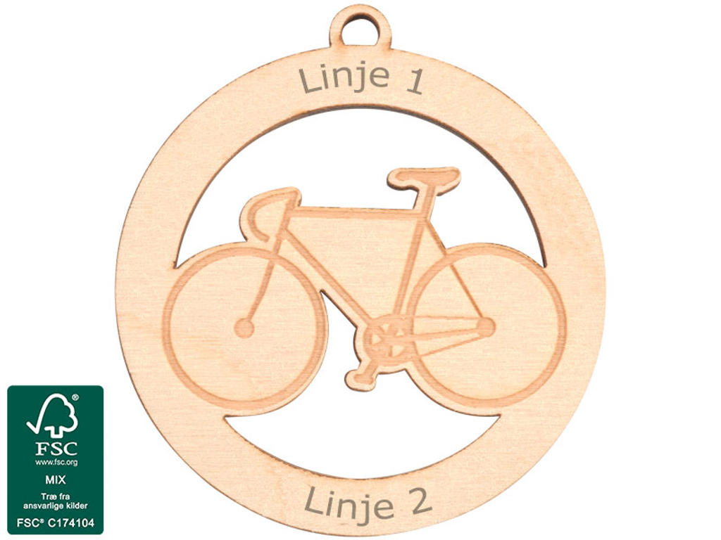 Træmedalje - Cykling