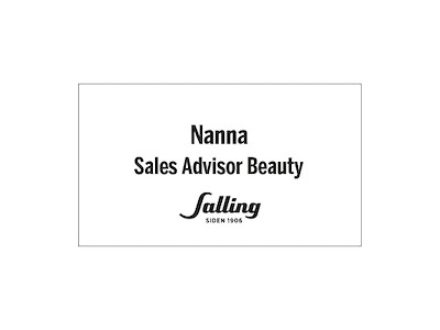 Salling navneskilt m/nål -logo & navn+titel  