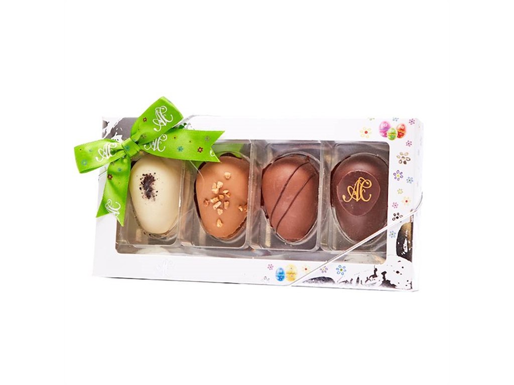 Påskeæske med 4 stk. marcipanæg ca. 120 g.