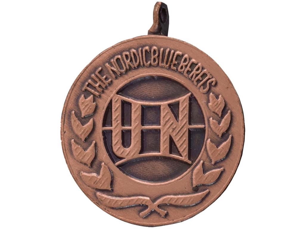 Nordic Blue Beret, Bronze, 17mm