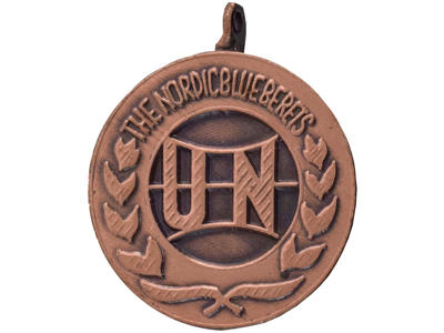 Nordic Blue Beret, Bronze, 17mm