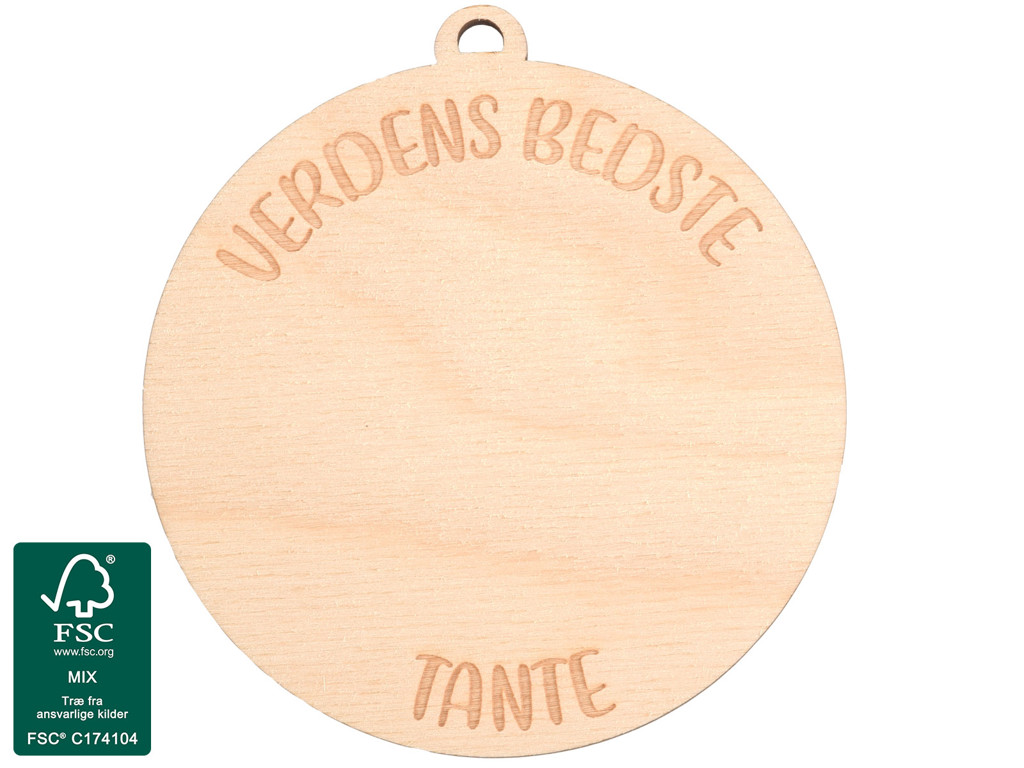 Tegn-selv Medalje Verdens Bedste Tante