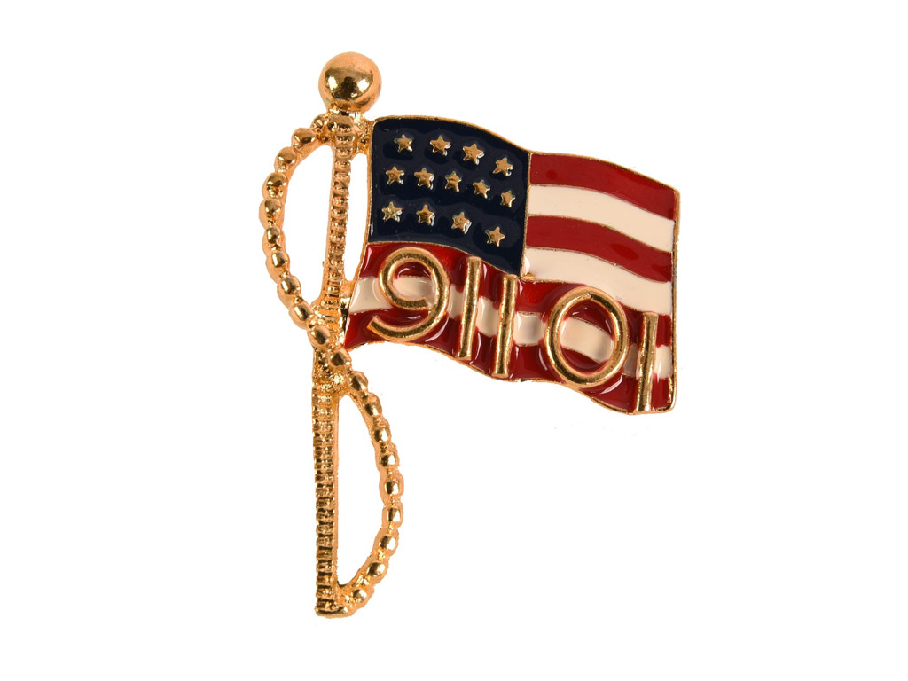 Pin m/Flag og 911 01