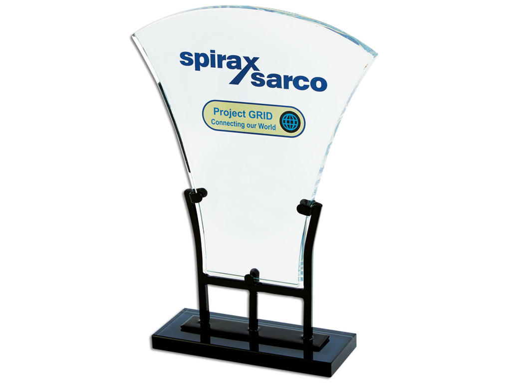 Glasstatuette med fod