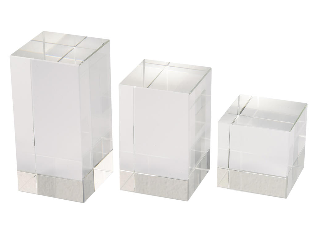 Glasstatuette Glas Kube