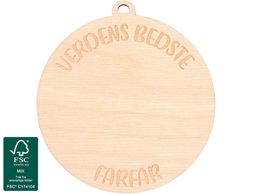 Tegn-selv Medalje Verdens Bedste Farfar