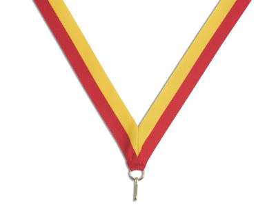 Medaljebånd - rød/gul