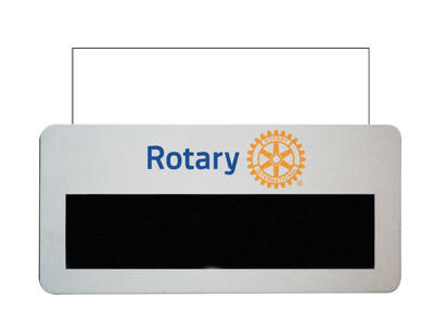 Navneskilt, Alu. 75x36 mm, papirindlæg