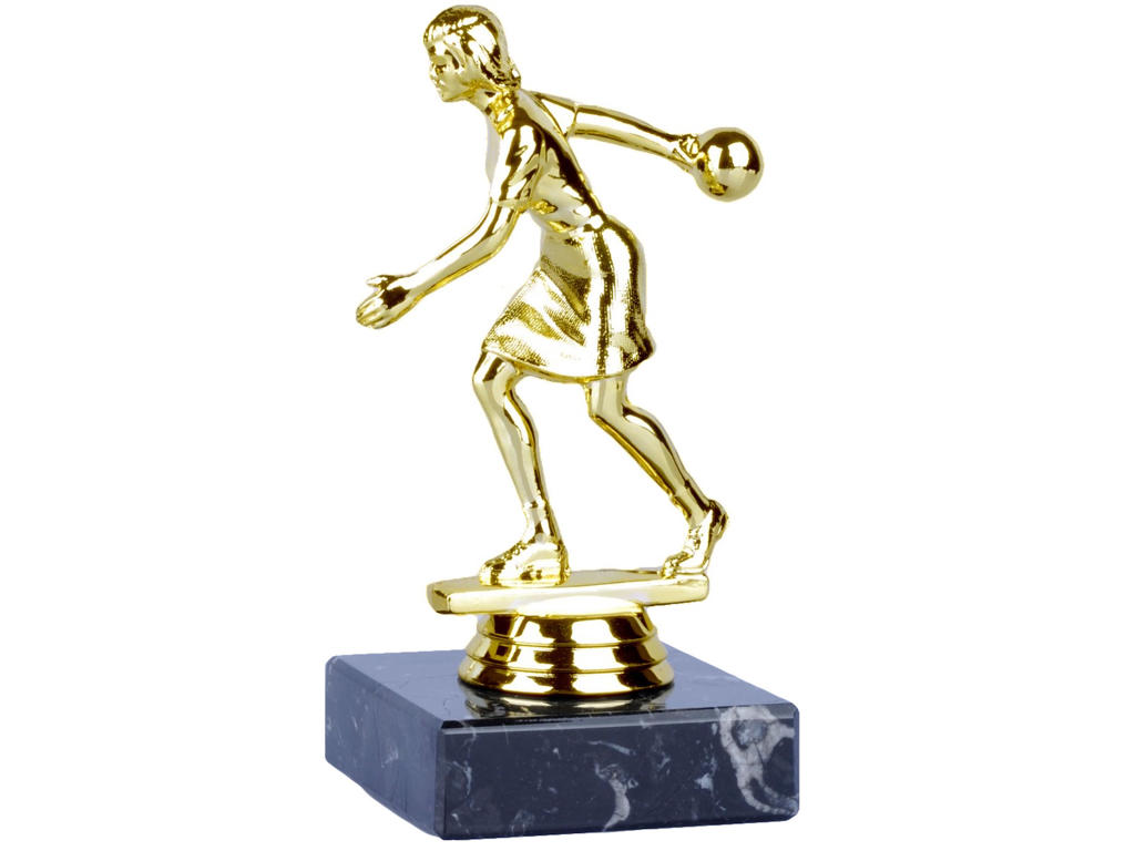 Sportsfigur Bowlingspiller Guld Dame