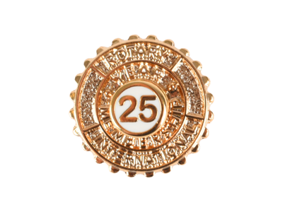 25 års jubilæumsnål