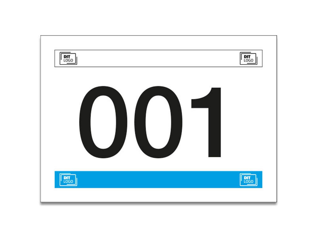 Startnumre med eget tryk