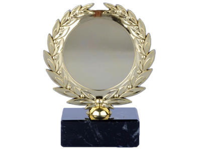 Statuette Topstykke m. emblem 50 mm Ø Guld
