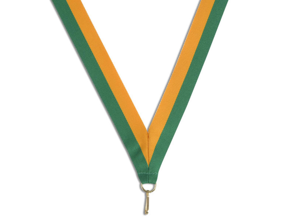 Grønt/gult medaljebånd