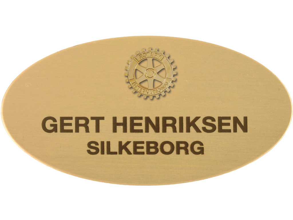 Rotary navneskilt messing