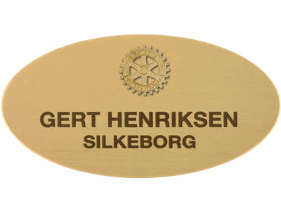 Rotary navneskilt messing