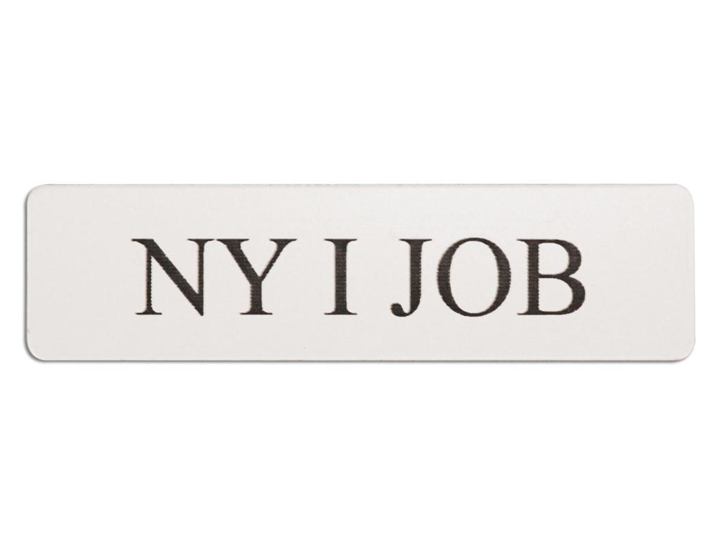Navneskilt resopal Ny i job
