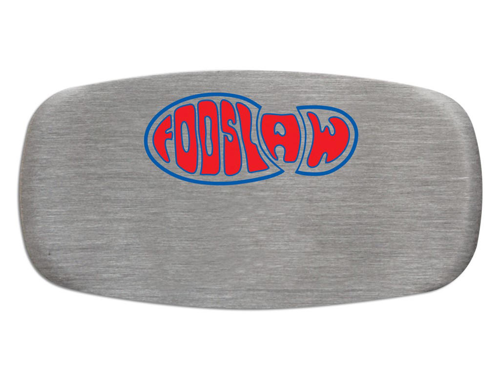 Navneskilt Børstet stål 62x32