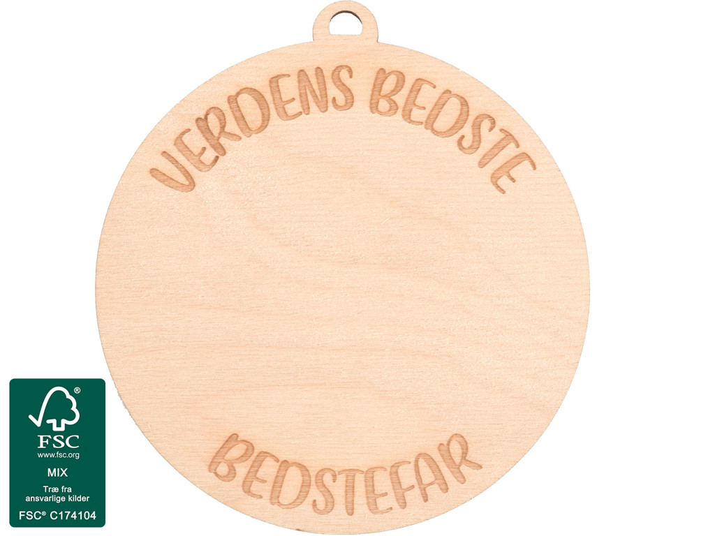 Tegn-selv Medalje Verdens Bedste Bedstefar