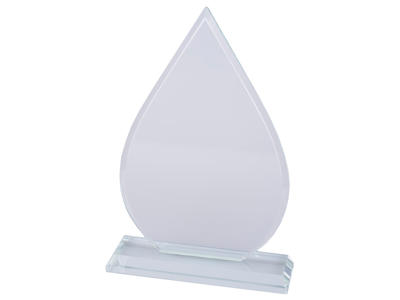 Dråbeformet glasstatuette 280 mm