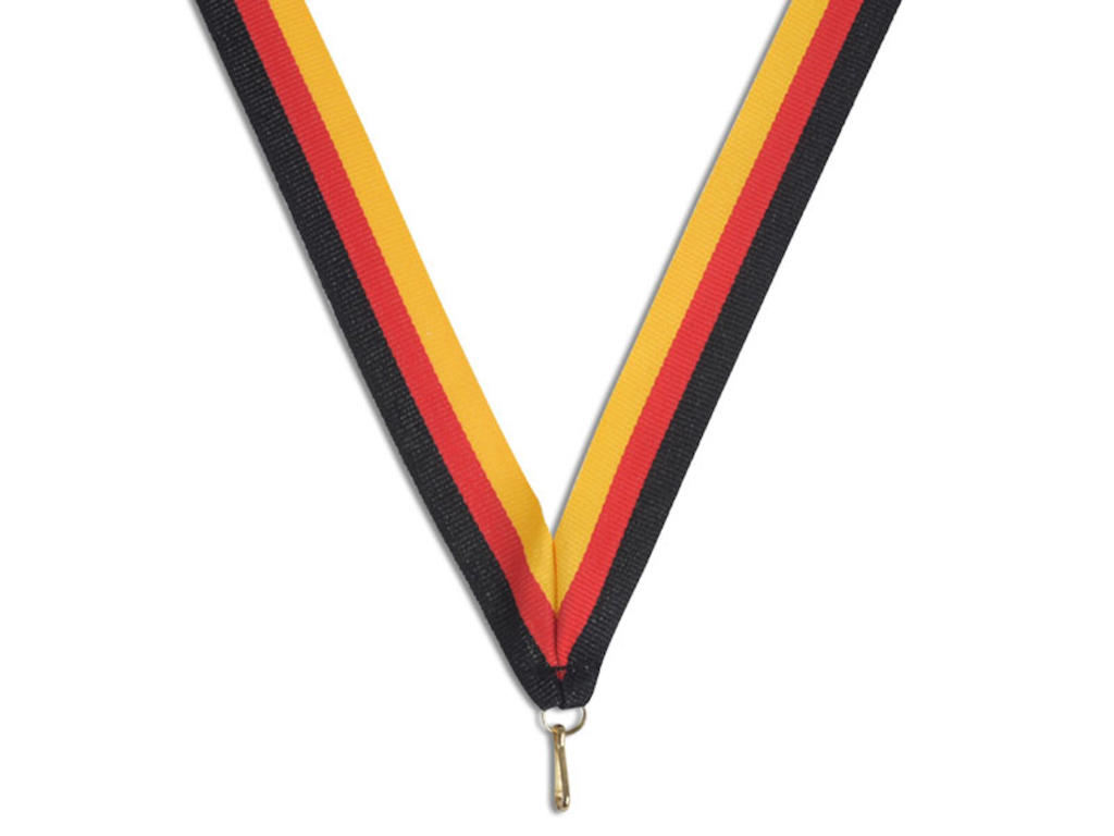 Medaljebånd - gul/rød/sort