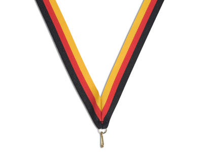 Medaljebånd - gul/rød/sort