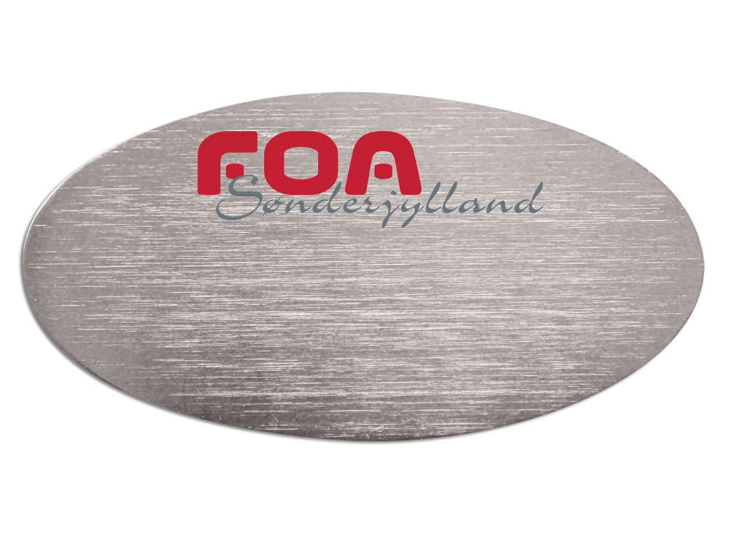 Børstet blankt stål 63x32