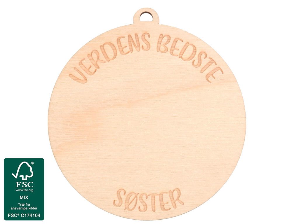 Tegn-selv Medalje Verdens Bedste Søster