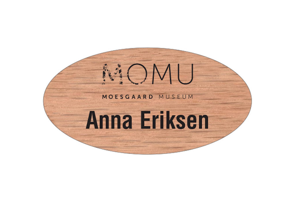 Navneskilt træ Oval