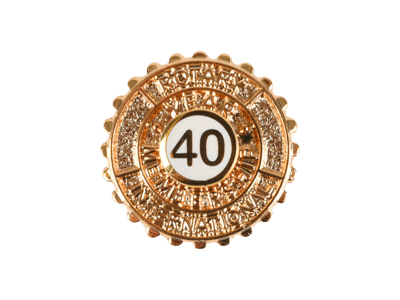 40 års jubilæumsnål