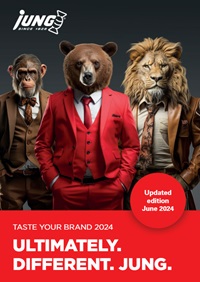 Billede af katalog med reklameslik hos JEF, logoslik.